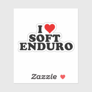 I Love / Heart Soft Enduro Sticker
