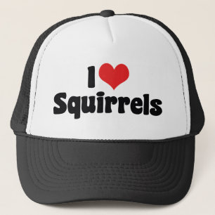 I Love Heart Squirrels - Squirrel Lover Trucker Hat