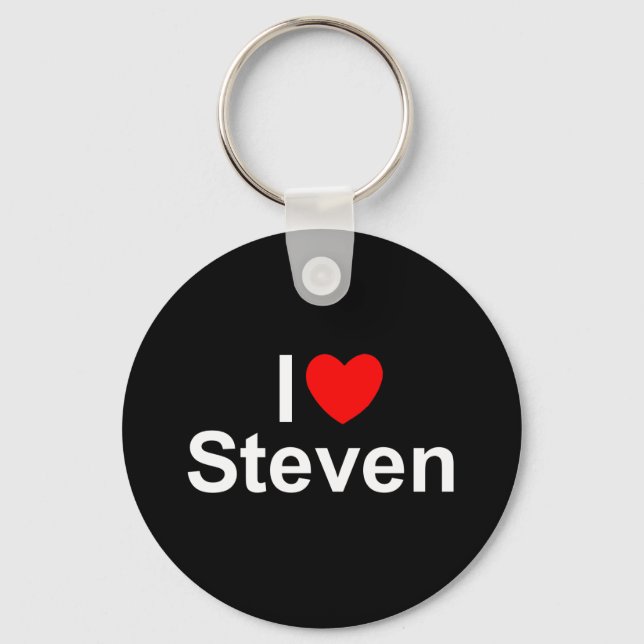 I Love (Heart) Steven Keychain (Front)