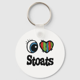 I Love (Heart) Stoats Keychain