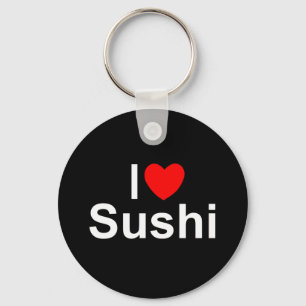 I Love (Heart) Sushi Keychain