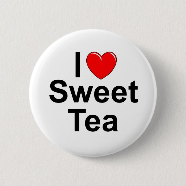 I Love (Heart) Sweet Tea Button (Front)