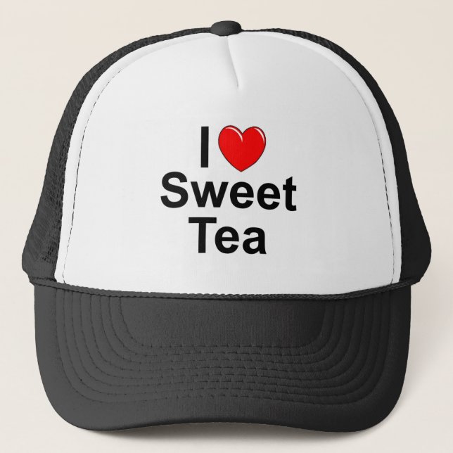 I Love (Heart) Sweet Tea Trucker Hat (Front)