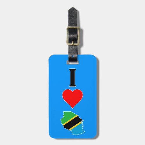 I Love Heart Tanzania TouristTraveler Vacation Luggage Tag