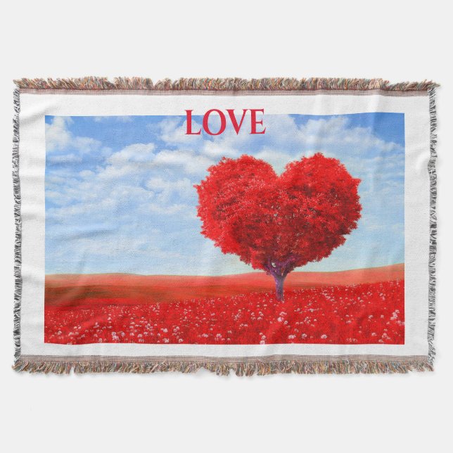 "I LOVE HEART THROW BLANKET. THROW BLANKET (Front)