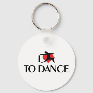 I Love Heart To Dance - Ballet Tango Waltz Lover Keychain