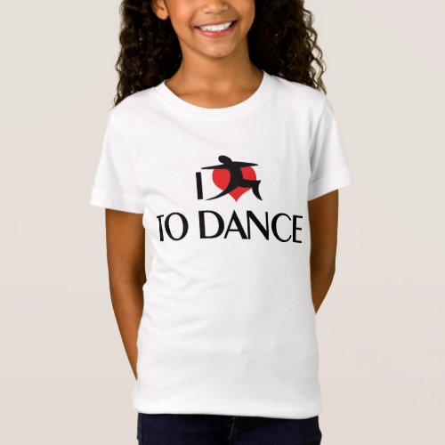 I Love Heart To Dance _ Ballet Tango Waltz Lover T_Shirt