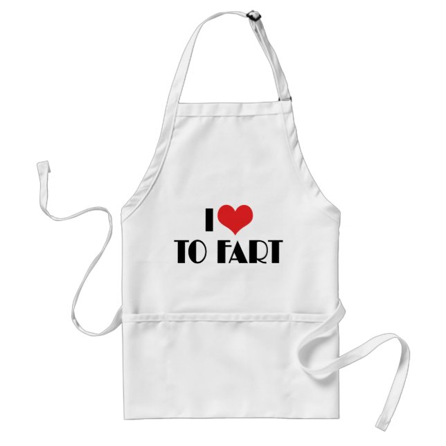 I Love Heart To Fart Adult Apron (Front)
