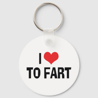I Love Heart To Fart - Funny Fart Humor Keychain