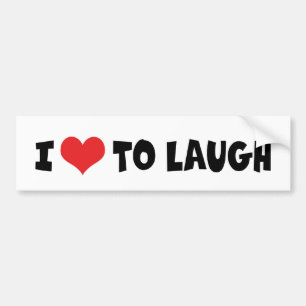 I Love Heart To Laugh - Comedy Lover Bumper Sticker