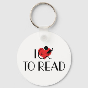 I Love Heart To Read - Book Lover Keychain