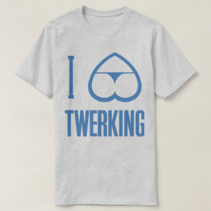 I Love Heart Twerking Bum Booty Butt Funny T-Shirt
