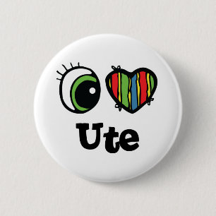 I Love (Heart) Ute Pinback Button