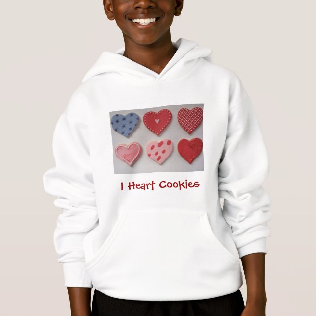 I Love Heart Valentine Cookies Hoodie (Front)