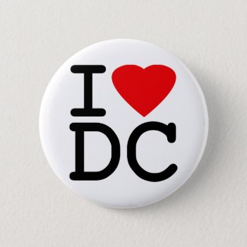 I Love Heart Washington D.c. District Of Columbia Button by allworldtees at Zazzle