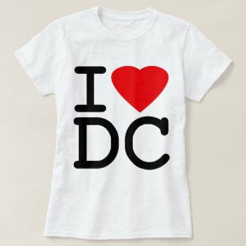 I Love Heart Washington D.c. District Of Columbia T-shirt by allworldtees at Zazzle