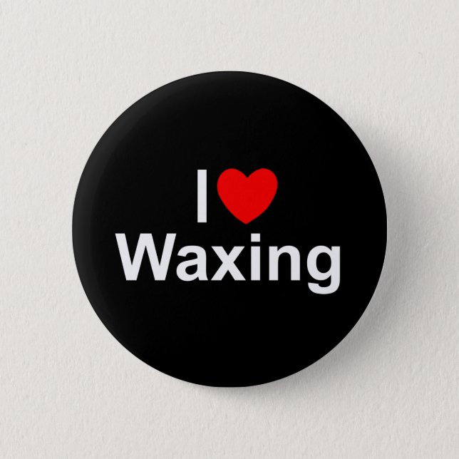 I Love (Heart) Waxing Button (Front)