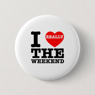 I Love Heart Weekend Funny Camping Couple Gifts Va Button