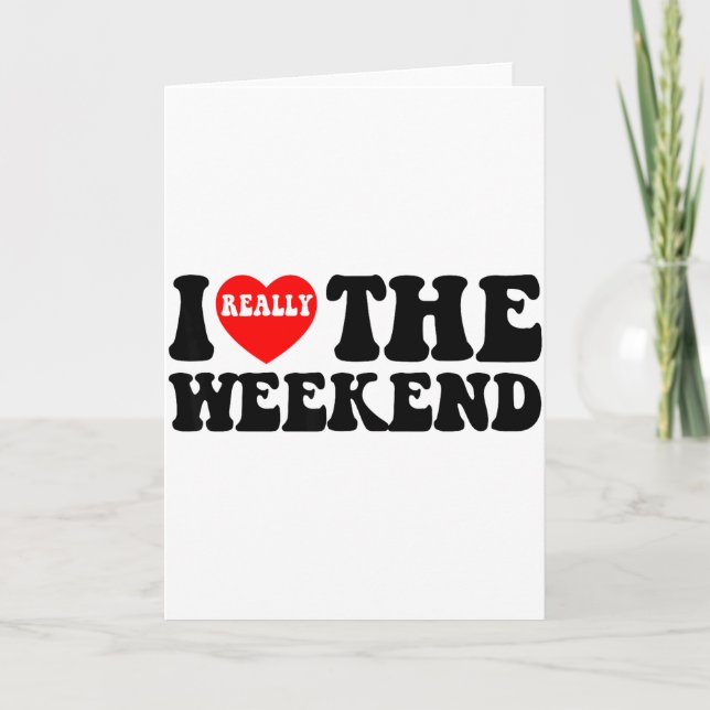I Love Heart Weekend Funny Camping Couple Gifts Va Card (Front)