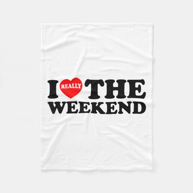 I Love Heart Weekend Funny Camping Couple Gifts Va Fleece Blanket (Front)