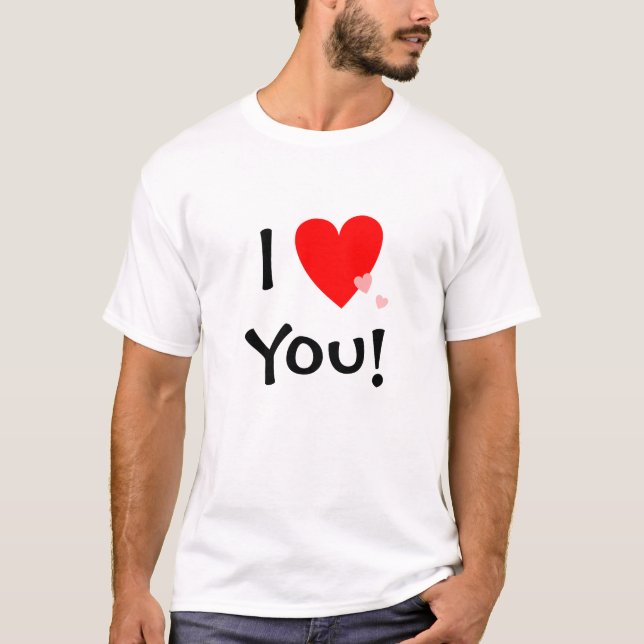 I Love (Heart) You Will You Marry Me Proposal T-Shirt (Front)