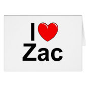 I Love (Heart) Zac (Front Horizontal)