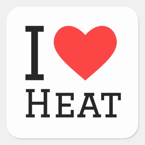 I love heat square sticker