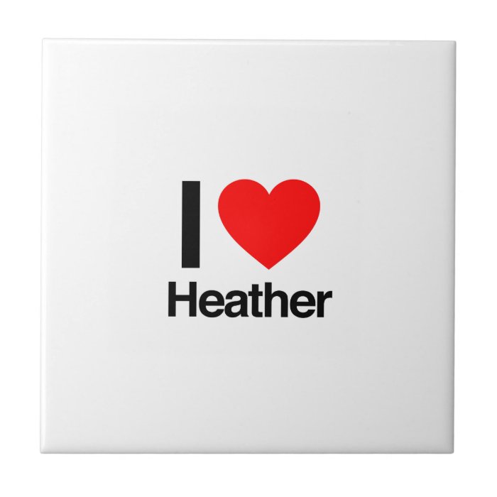 i love heather ceramic tile