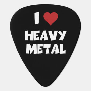 I Love Heavy Metal Guitar Pick