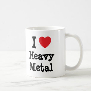 I love Heavy Metal heart custom personalized Coffee Mug