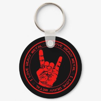 I love Heavy Metal Radio Keychain