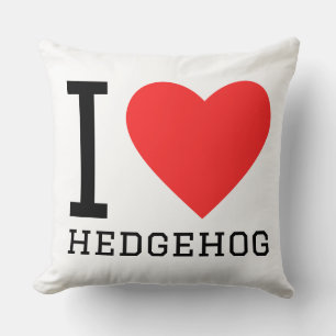 I love hedgehog throw pillow