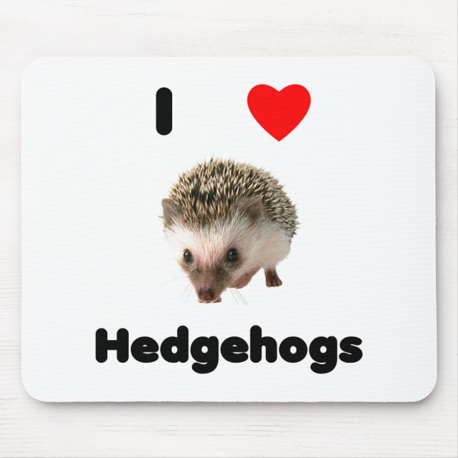 I love hedgehogs Mousepad (Front)