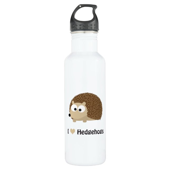I love Hedgehogs Water Bottle (Front)