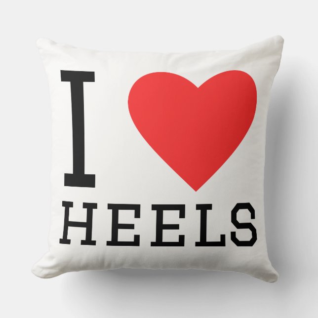 I love heels  throw pillow (Front)
