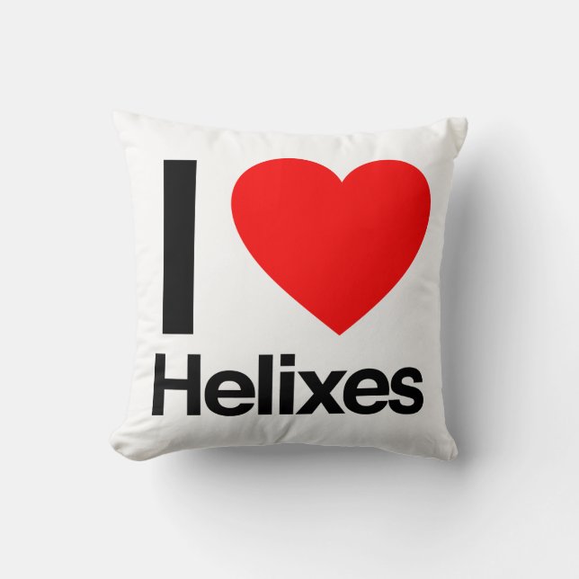 i love helixes throw pillow (Front)