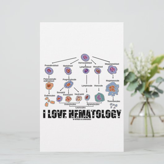 I Love Hematology (Blood Cell Lineage) (Standing Front)