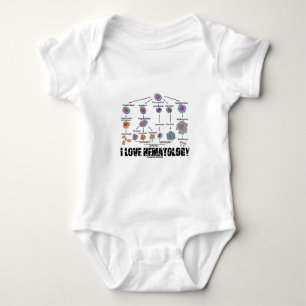 I Love Hematology (Blood Cell Lineage) Baby Bodysuit