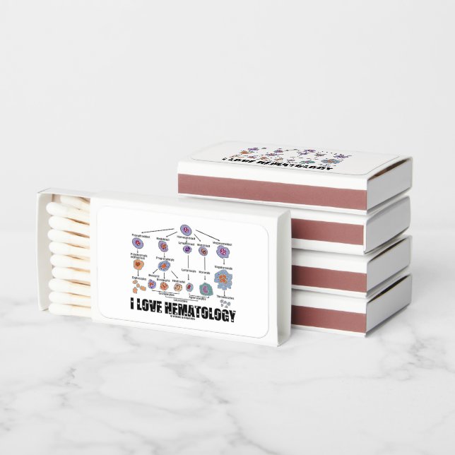 I Love Hematology Blood Cell Lineage Matchboxes (Stacked)