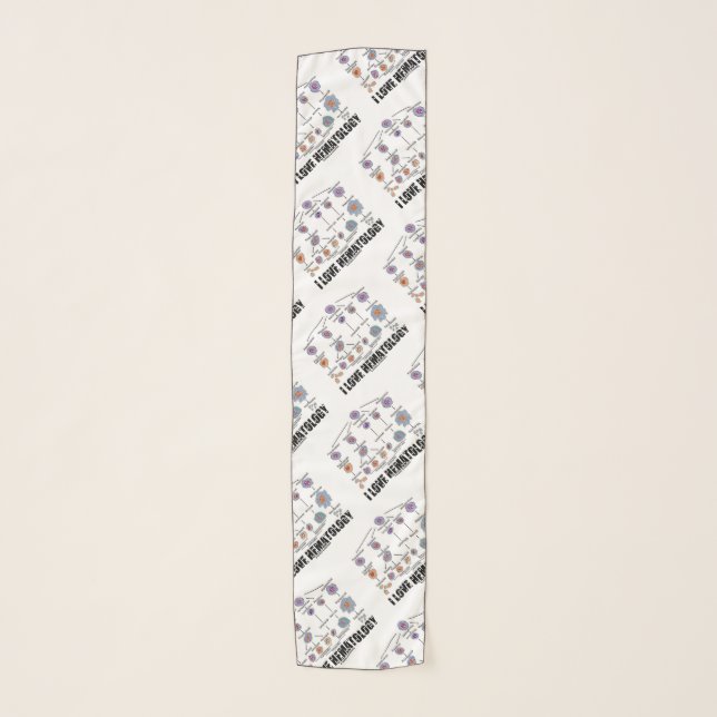 I Love Hematology Blood Cell Lineage Scarf (Front)