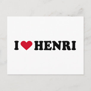 I LOVE HENRI POSTCARD