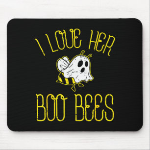 I Love Her Boo Bees Couples Halloween Adult Costum Mouse Pad