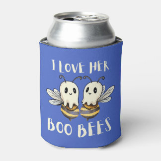  I love Her Boo Bees Funny Halloween Season  Can Cooler