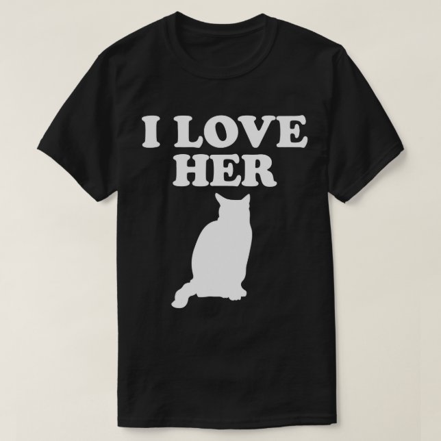 I love her Kitty cat I like his rooster matching c T-Shirt (Design Front)