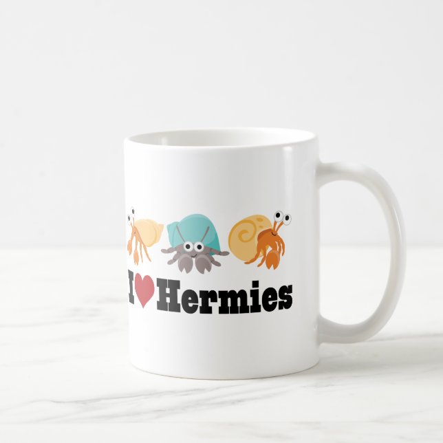 I Love Hermit Crabs Coffee Mug (Right)