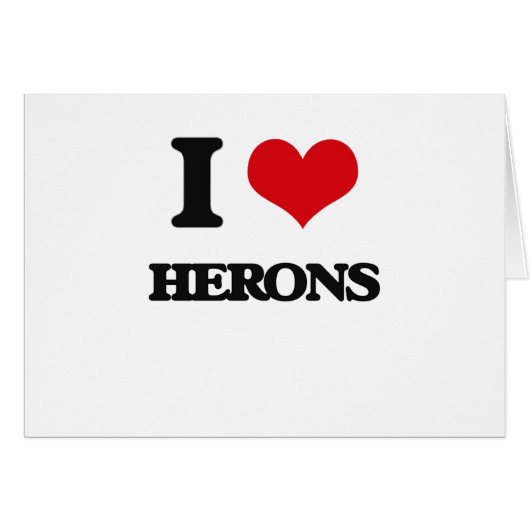 I love Herons Cards (Front Horizontal)