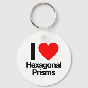 i love hexagonal prisms keychain