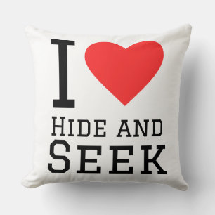 I love hide and seek throw pillow