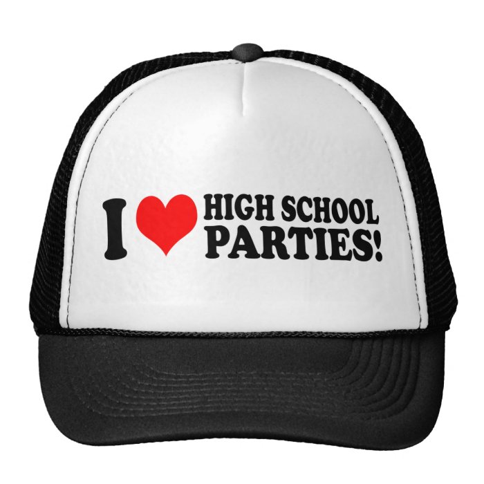 I love high school parties mesh hat