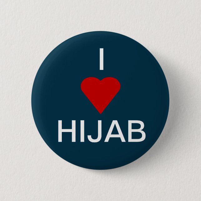 I Love Hijab Button (Front)